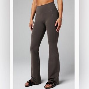 Fabletics Taupe Oasis PureLuxe High-Waisted Kick Flare
